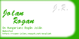 jolan rogan business card